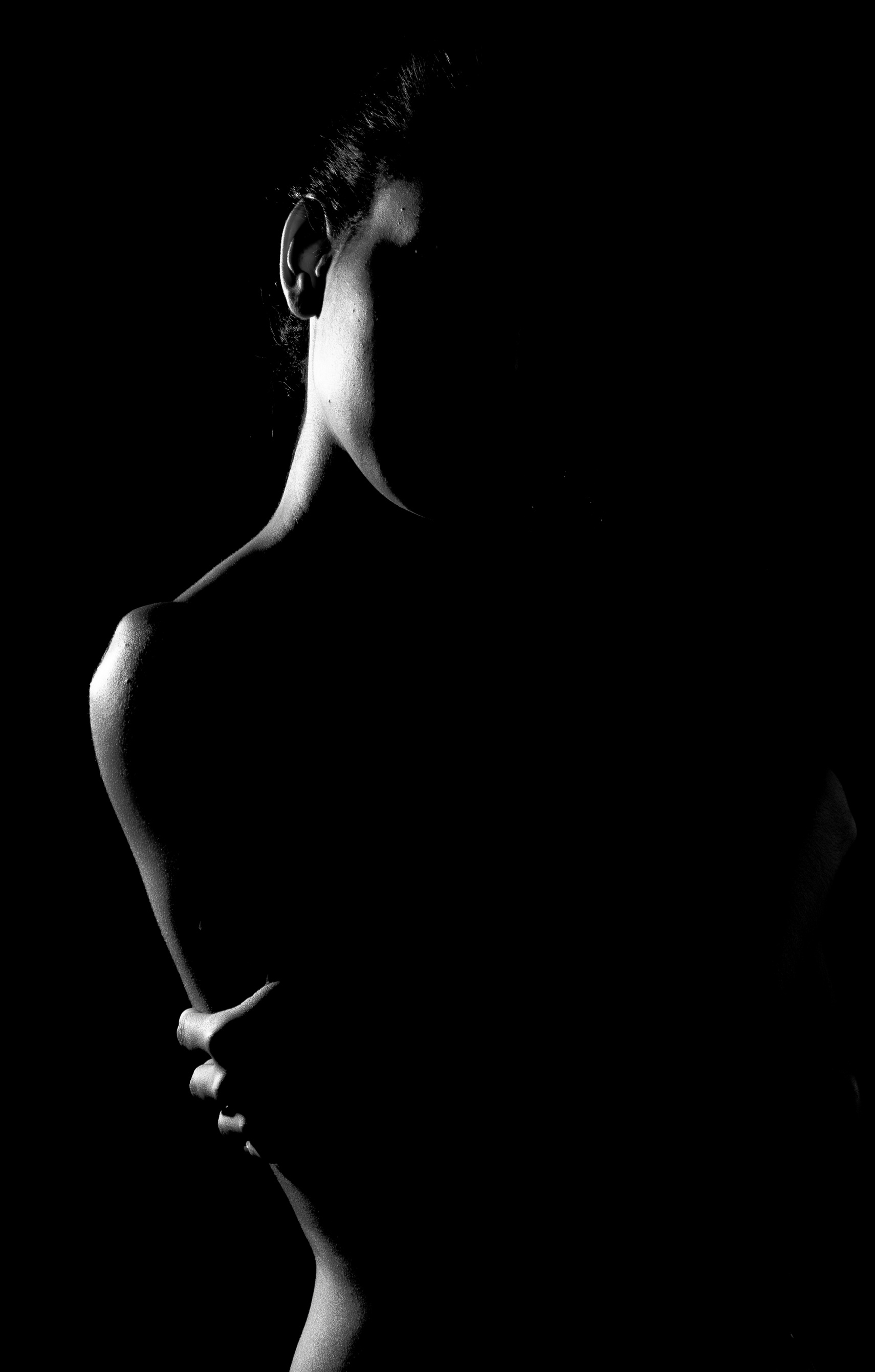 Black and White Photo of a Woman